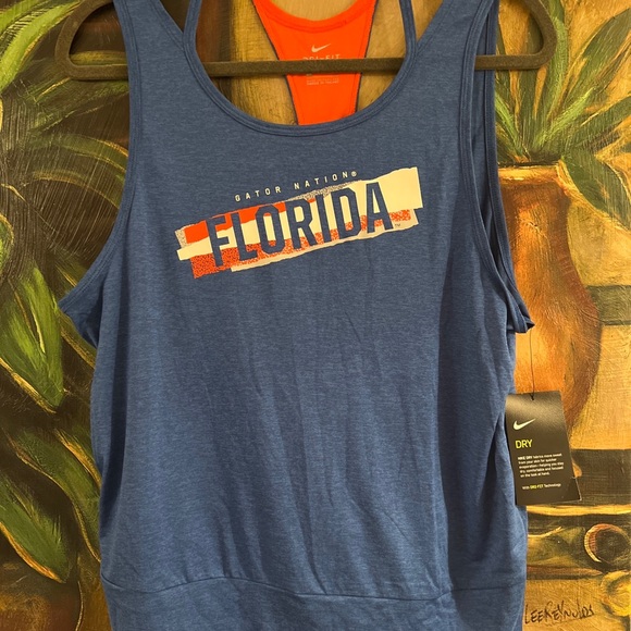NWT Nike dri-fit Florida Gators GATOR NATION Racerback Blue TANK Top LOOSE FIT M - Picture 4 of 8